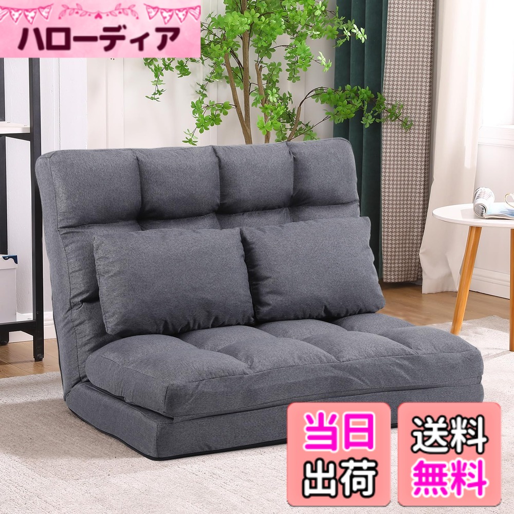 【貨物輸送無料】KYODA 寝いす臥榻 座居敷き 立ち会い場寝いす 座居敷き寝いす リクライニング 御機嫌うしろ側 ふあふあ 2人掛け 14座標軸合わせる 座蒲団2点付き添い人 JP-JT8823S2-GR
