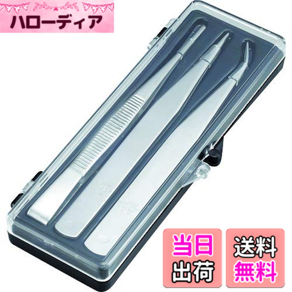 【貨物輸送無料】TRUSCO(トラスコ) ステンレス鋼製毛抜き 3本組書き割り TSP-93 x 10S 【容れもの売りわたす】