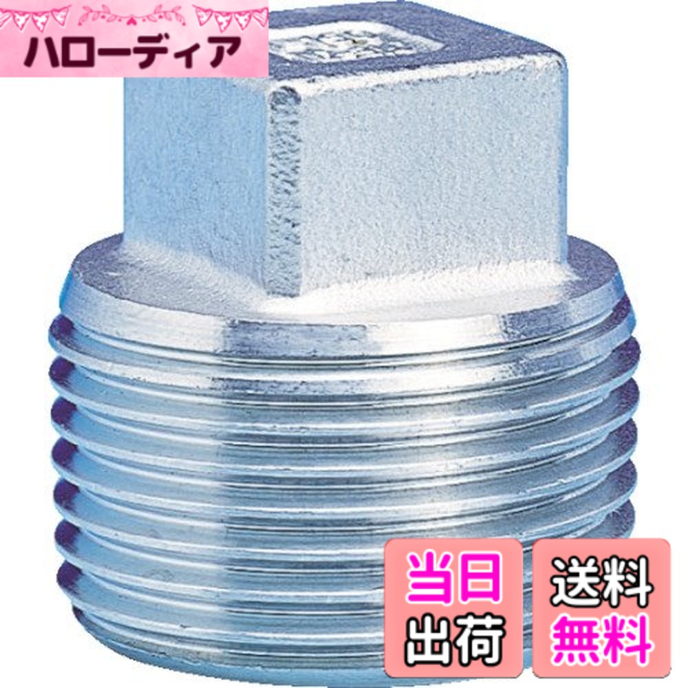 【送料無料】TRUSCO(トラスコ) ねじ込み管継手 SUS 四角プラグ 10A TP10A x 50個 【ケース販売】|ハローディア店