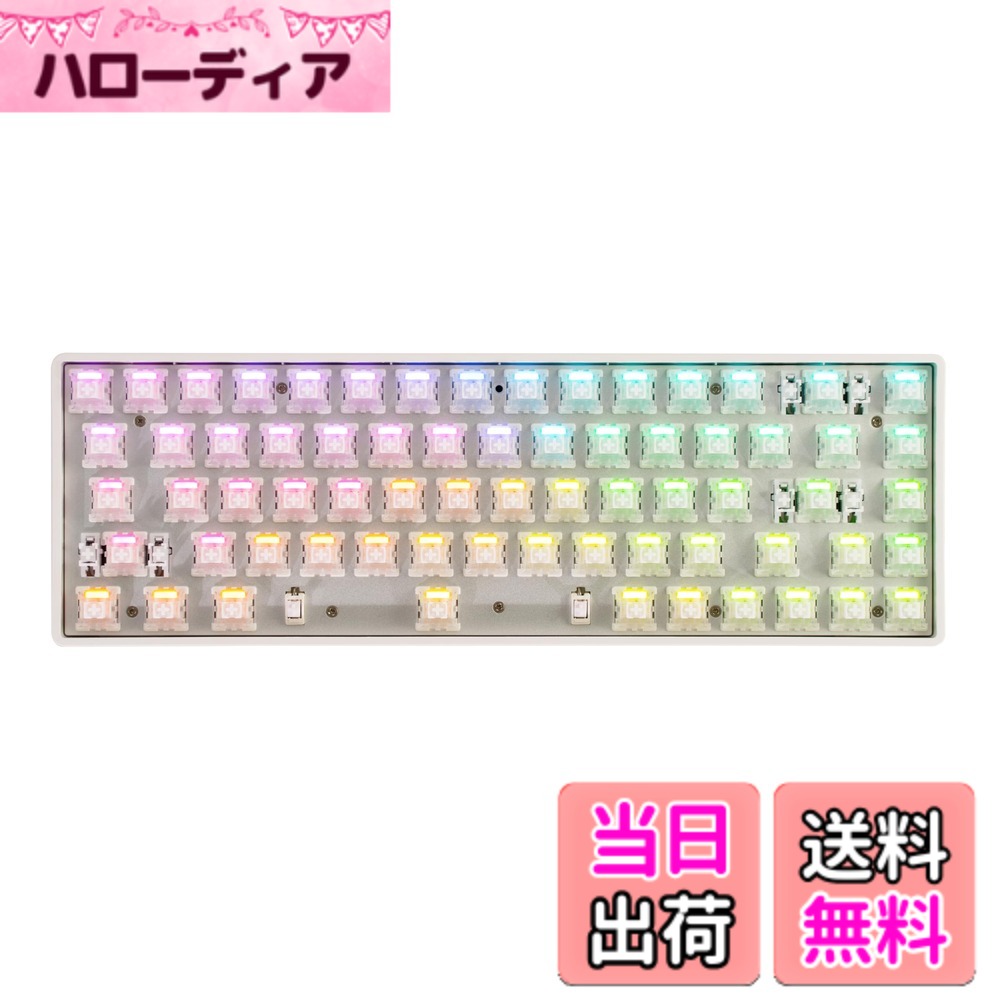 【送料無料】DrunkDeer G65 eスポーツゲーミングキーボード、ラピッドトリガーキーボード - ホール効果スイッチ - 磁気スイッチ - ラストウィン＆リリースデュアルトリガーモード - 調整可能な作動、グレー - ベアボーン
