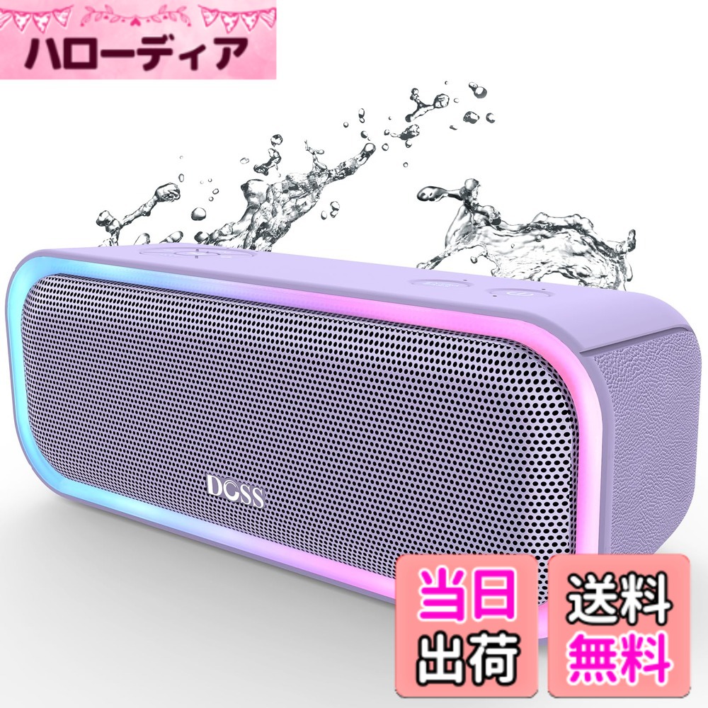 【貨物輸送無料】DOSS SoundBox Pro Bluetooth 金棒引き20W 強化因子された低音部 無線電話 携帯型 小型 ブルートゥース 金棒引き【照明役立つこと 20第四次元生まれ変わり IPX6雨合羽 パッシブラジエーター積み上げる 無線電話ステレオ Aux/TF歌留多相応う/風呂/アオトドア当て嵌める】(基準打数