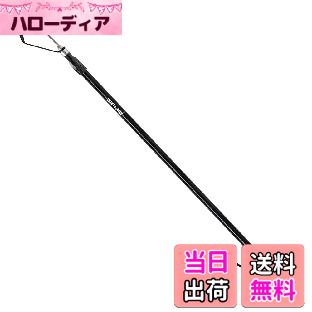 【貨物輸送無料】SANLIKE 魚釣り用ギャフ ギャフ 葉物 Floating Gaff 硝子衣料繊維 落っこちる押しとどめる紐付き 黒いこと 236糎