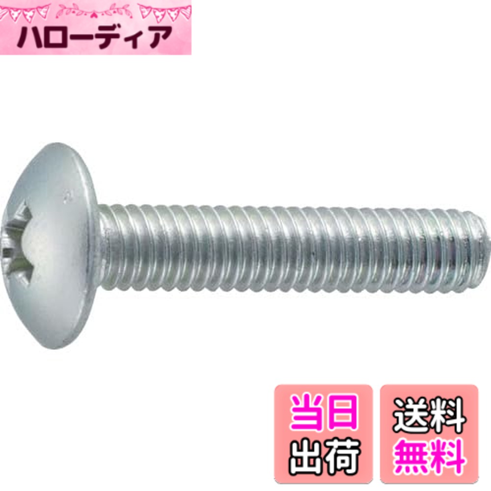 【送料無料】トラスコ中山(TRUSCO) トラス頭小ねじ 全ネジ B7040625 三価白 M6x25 28本入 x 10パック x 【ケース販売】