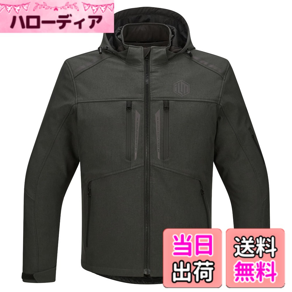 【送料無料】[ILM] バイク ジャケット ライディングジャケット 春秋冬 アジアンフィットモデル 防風防水防寒 通気口 着脱インナー 多機能 通学通勤 JS2｜ハローディア店