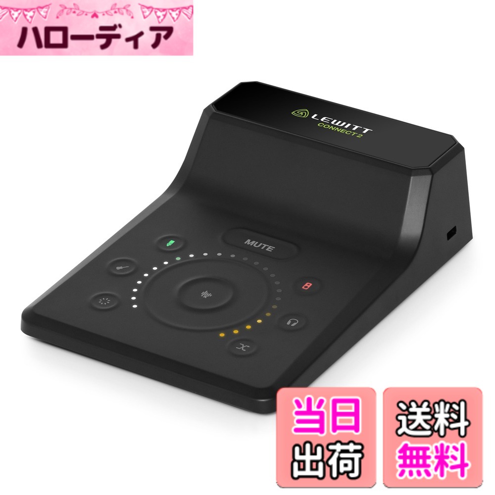 【送料無料】LEWITT CONNECT 2 USB オーディオミキサー オーディオインターフェース 薄型軽量 配信機材 DTM 音楽制作 ヘッドホン出力 USB Type-C XLR TRS対応｜ハローディア店