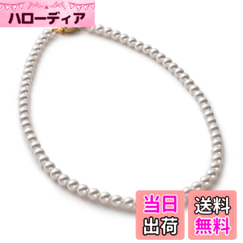 【送料無料】[VOTRE COUTURE] パールネックレス グランプレミアム 真珠 高級国産 選べる長さ12種 6mm シルバー ゴールド ブランド10年 色：ホワイト/ゴールド、サイズ：60cm｜ハローディア店