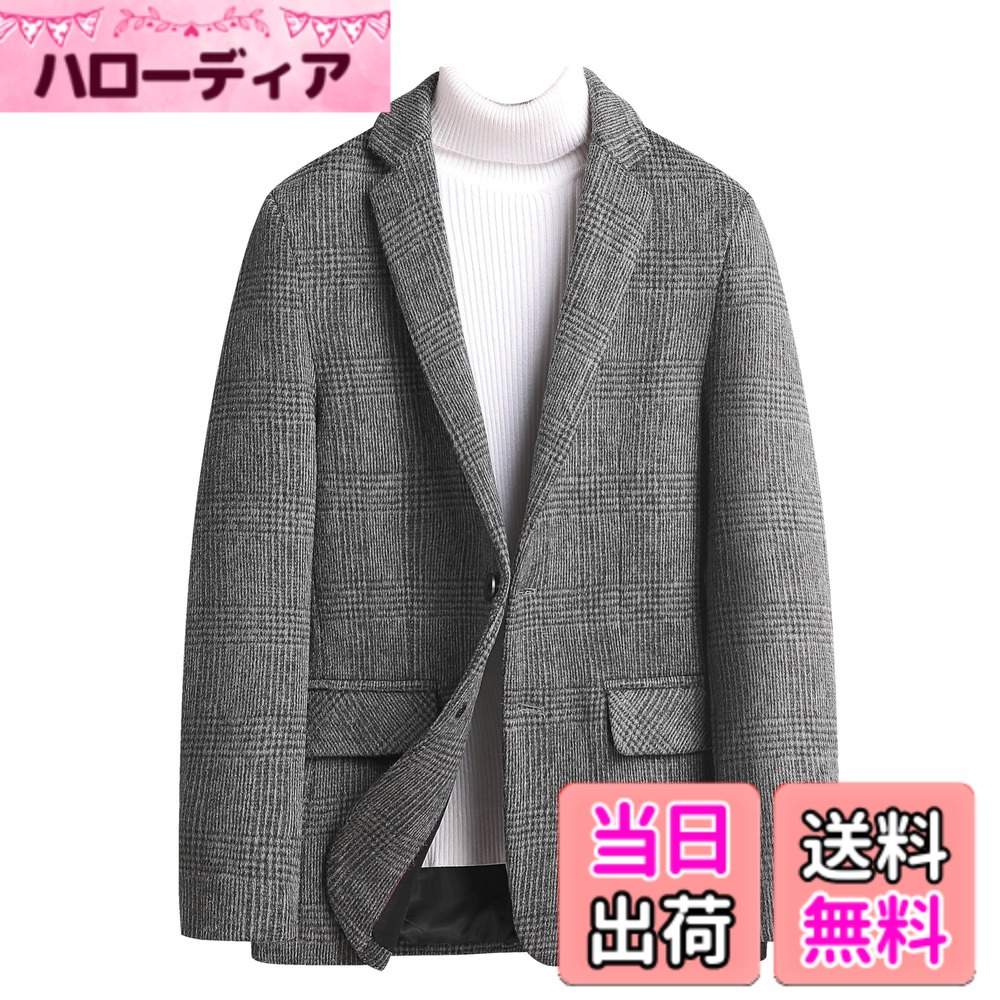 【貨物輸送無料】[FHLHY] テーラードジャケット メンズ 心地好い 羊毛 トップス 商行為 秋冬 色：薄墨色、大きさ：L