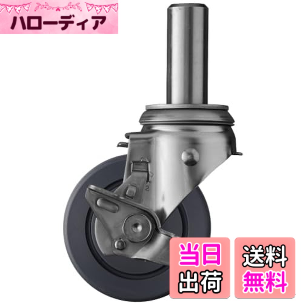 【送料無料】ハンマーキャスター(Hammer Caster) SUS サイドSP付 差込 MCナイロンB車 100mm 313SK-MCB100