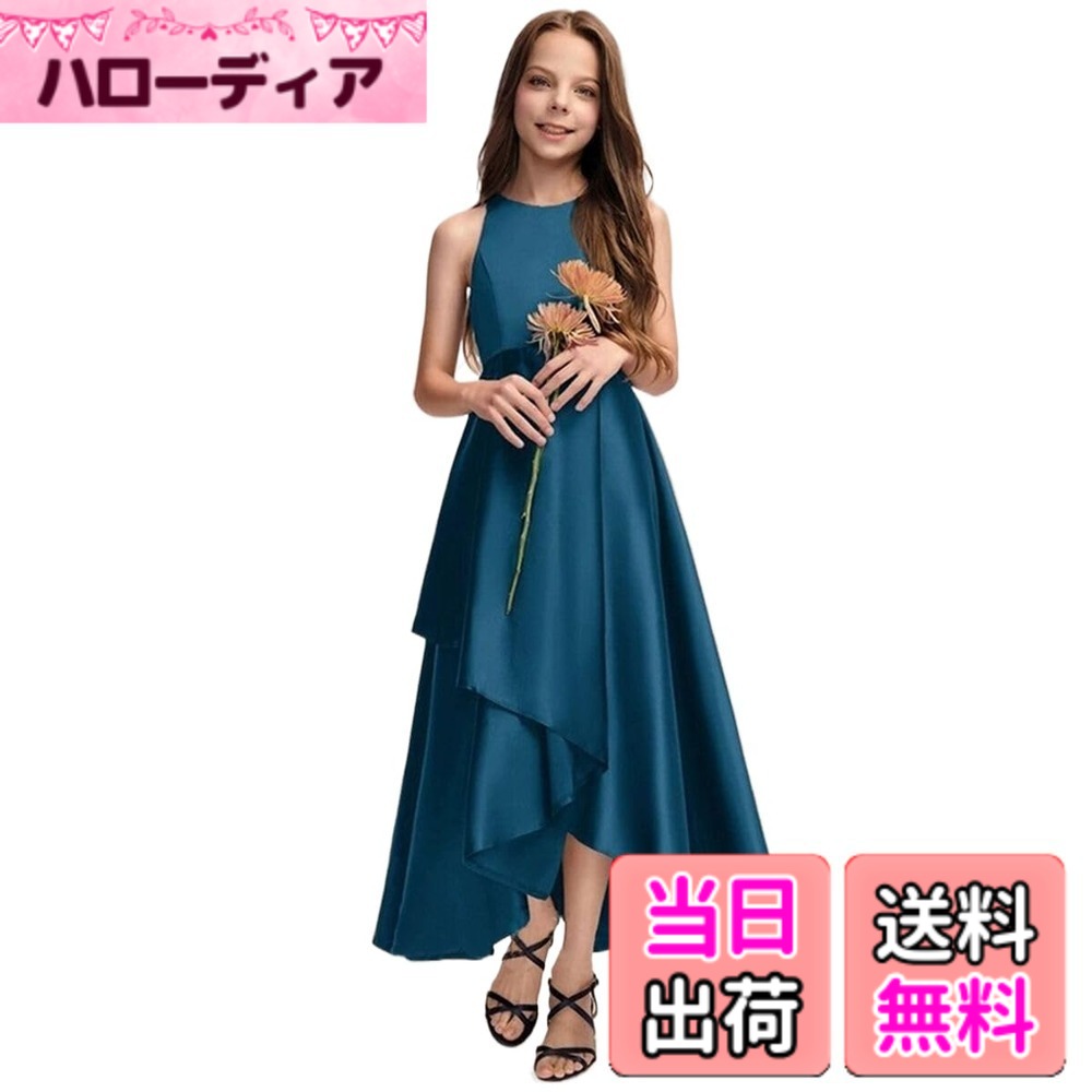 【送料無料】[VOKLLIYU] 子供ドレス 女の子 キッズ ドレス 発表会 ピアノ発表会 ドレス 結婚式 入園式 演奏会 お呼ばれ フォーマル ワンピース プリンセスドレス 100-160 色：1-ブルー、サイズ：150｜ハローディア店 7,317円