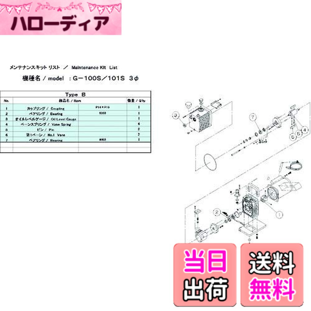 【貨物輸送無料】ULVAC G-100S/101S用検査と修理一揃いの道具B 3Φ G-101S