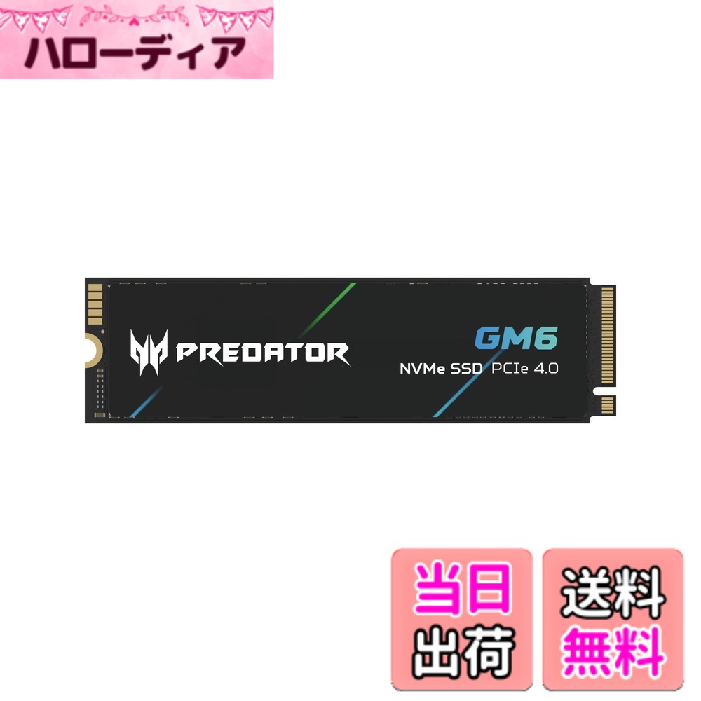 【送料無料】Acer Predator M.2 SSD DRAMレスモデル GEN4/GEN5 GM6/GM9 NVMe2.0 2280 PCIe サイズ：1TB｜ハローディア店