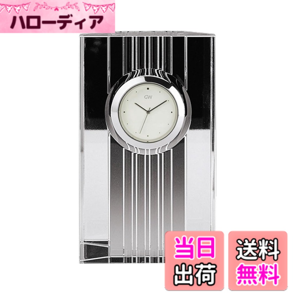 【送料無料】NARUMI(ナルミ) グラスワークス デスククロック 色：ストリングス、サイズ：長径90x短径35x高さ150mm