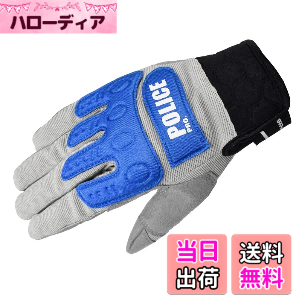 【送料無料】[コミネ] バイク用 インストラクターグローブプロアドバンス GK-135 春夏秋向け 色：POLICEPRO Grey/Blue、サイズ：S