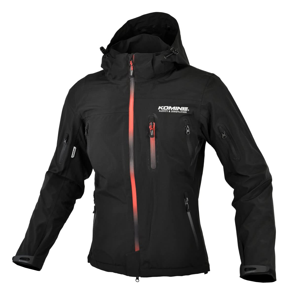 【送料無料】コミネ(KOMINE) バイク用 07-185 JK-185 エニグマG2 JK-555 07-555 WPパーカ ブラック WP プロテクトパーカ 色：Black/Gradation Red、サイズ：M