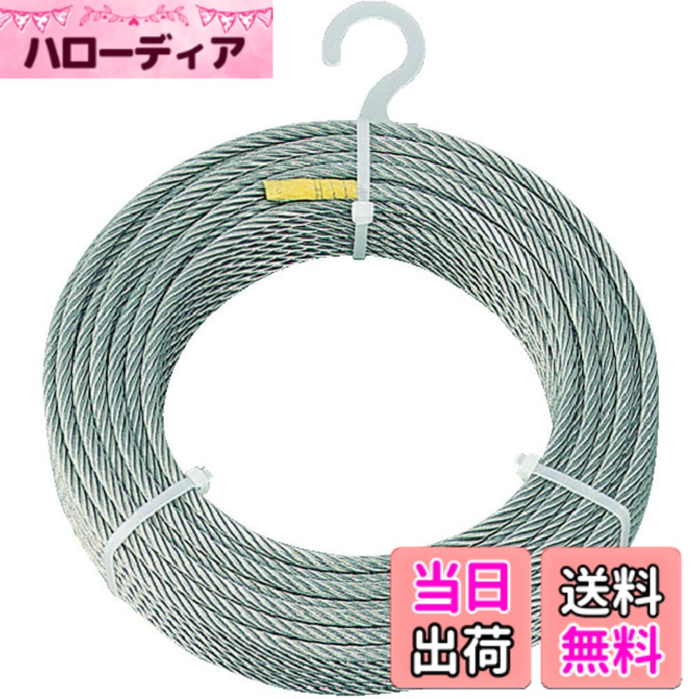 【送料無料】TRUSCO(トラスコ) ステンレスワイヤロープ サイズ：Φ6.0mm｜ハローディア店