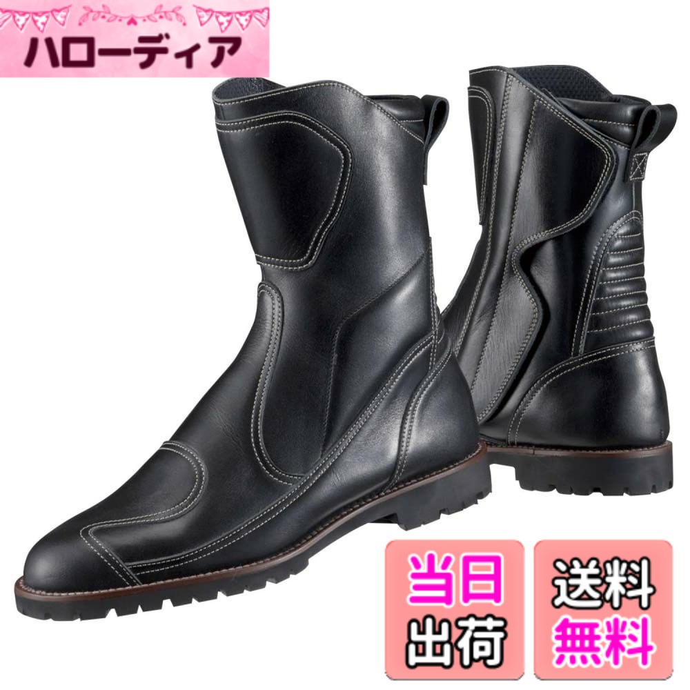 【送料無料】南海部品 NTB-34 セミロング ステッチブーツ 色：ブラック、サイズ：26.0 cm