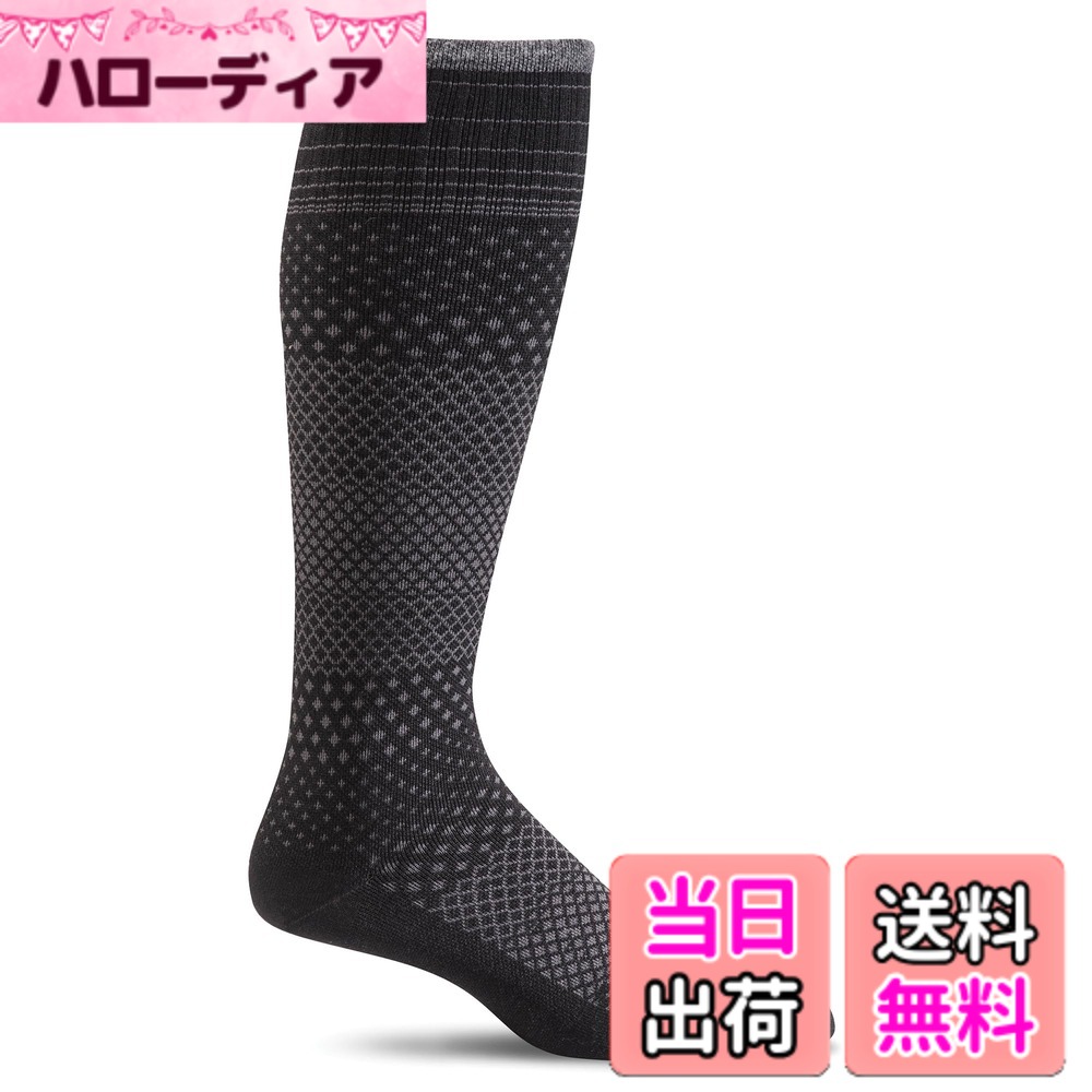 【送料無料】[ソックウェル] 着圧ソックス 【MICRO GRADE】 色：ブラック、サイズ：M-L