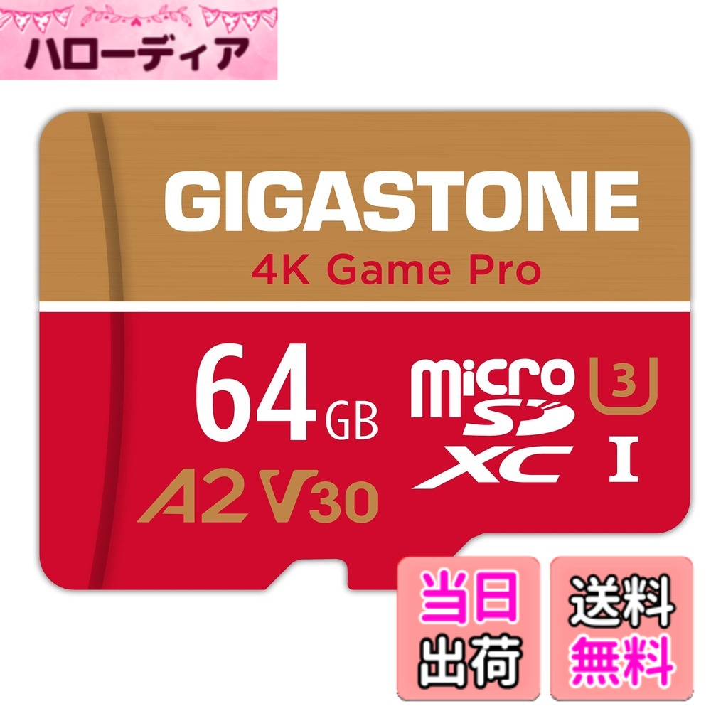 【貨物輸送無料】GIGASTONE マイクロsd歌留多 1結核症-4-1 Core Group 色：64GB Game Pro 1枚仕掛ける、大きさ：64GB