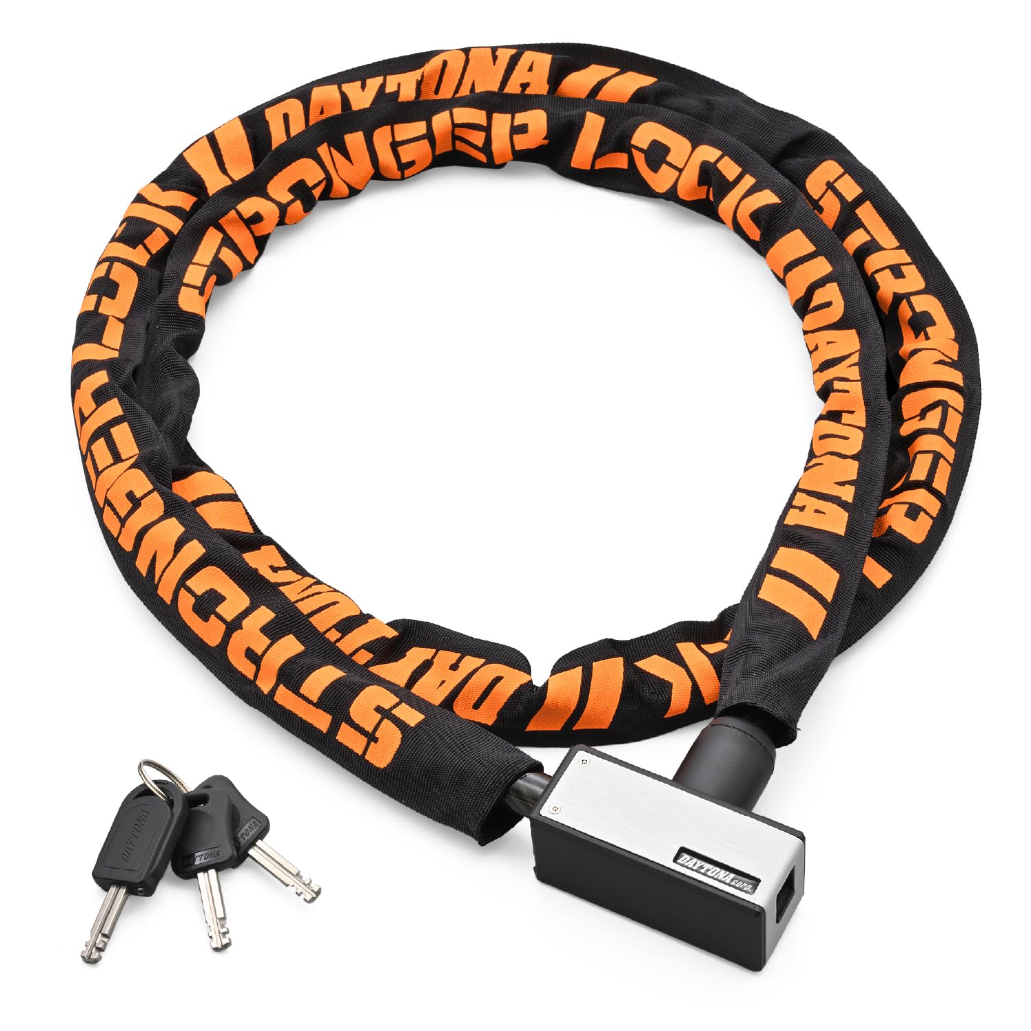 【送料無料】デイトナ(Daytona) バイク ロック ワイヤーロック ストロンガーワイヤーロック/ストロンガースチールリンクロック 色：シルバー、サイズ：φ15 / 1.8m