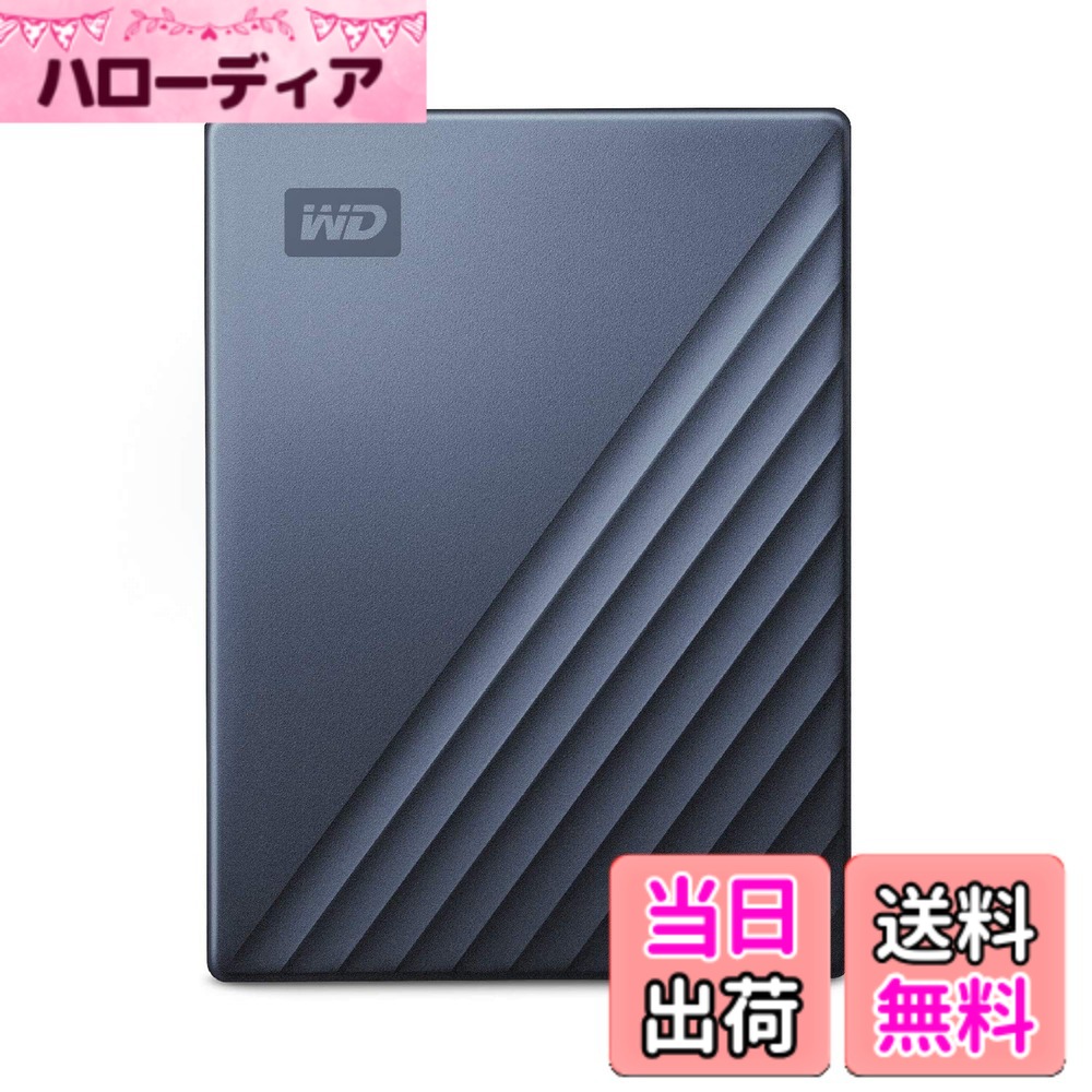 【貨物輸送無料】ウエスタンデジタル(Western Digital) WD 携帯型HDD 2結核症 USB Type-C 青碧 My Passport Ultra 2024 色：青碧、大いさ：2結核症