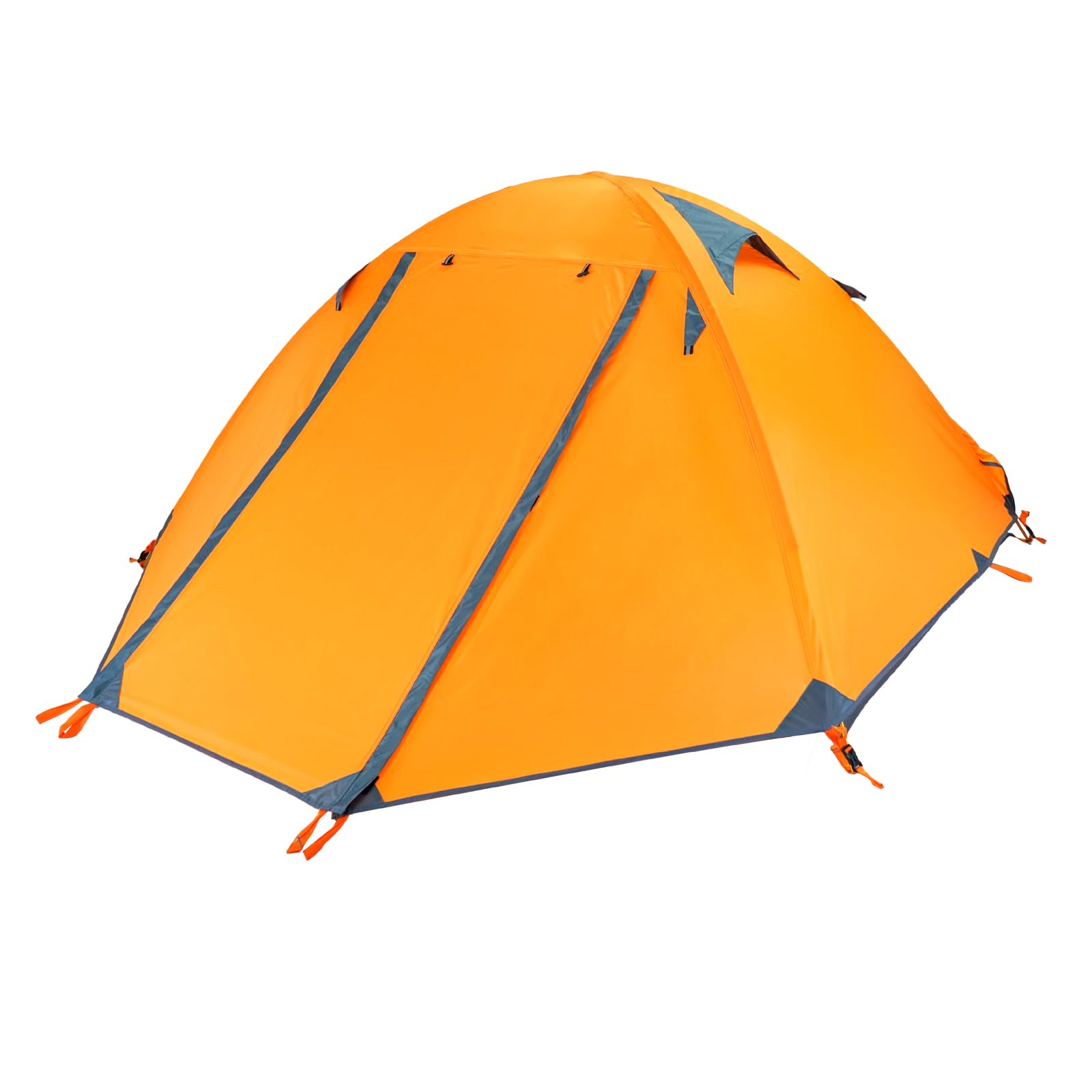 【送料無料】TRIWONDER 1 2 3人用 テント 山岳テント ツーリングテント 3シーズン 4 シーズン ソロテント 軽量 防水 二重層 キャンプ 登山 夏 冬 てんと 色：A1 オレンジ - 2人用、サイズ：2人