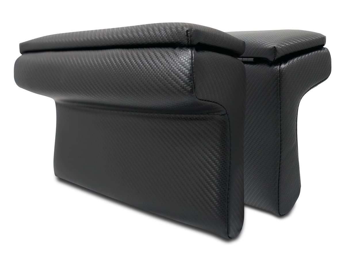 【送料無料】TRISTAR'S [ハイエース レジアスエース 200系 1型~7型 S-GL スーパーGL用] 小物入れ付き アームレスト 肘掛け コンソールボックス 左右セット 色：カーボン調レザー