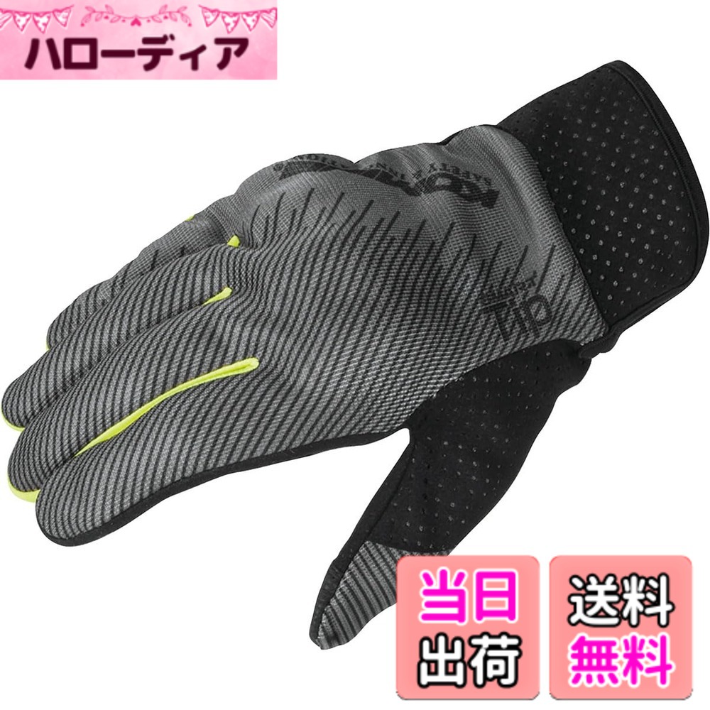 【送料無料】コミネ KOMINE バイク プロテクト ライディング メッシュ グローブ 通気性 06-233 GK-233 06-233 色：Dark Grey、サイズ：2XL