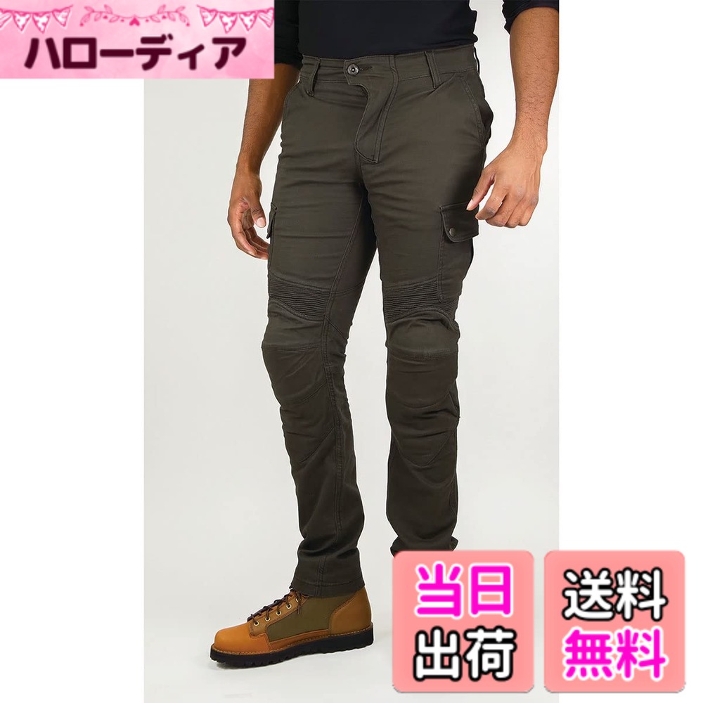 【送料無料】[KOMINE] バイク用 PK-744 プロテクトライディングコットンカーゴパンツ 07-764 PK-764 エニグマG2カーゴパンツ 色：Deep Olive、サイズ：3XL｜ハローディア店