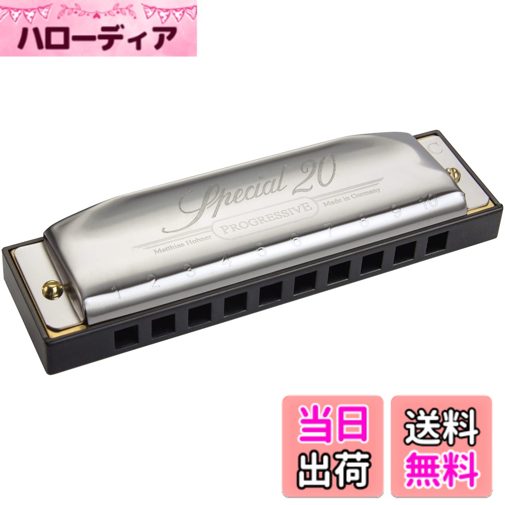 【送料無料】HOHNER ホーナー SPECIAL 20 スペシャル20 10ホールハーモニカ 【国内正規品】 ブルースハープタイプ 色：シルバー／ブラック、サイズ：キー:D♭｜ハローディア店