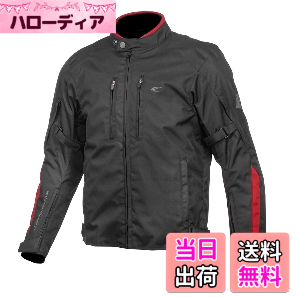 【送料無料】[コミネ] バイク プロテクト ウィンター ジャケット 保温インナー プロテクター 秋 冬 07-603 JK-603 色：ブラック/レッド、サイズ：XL
