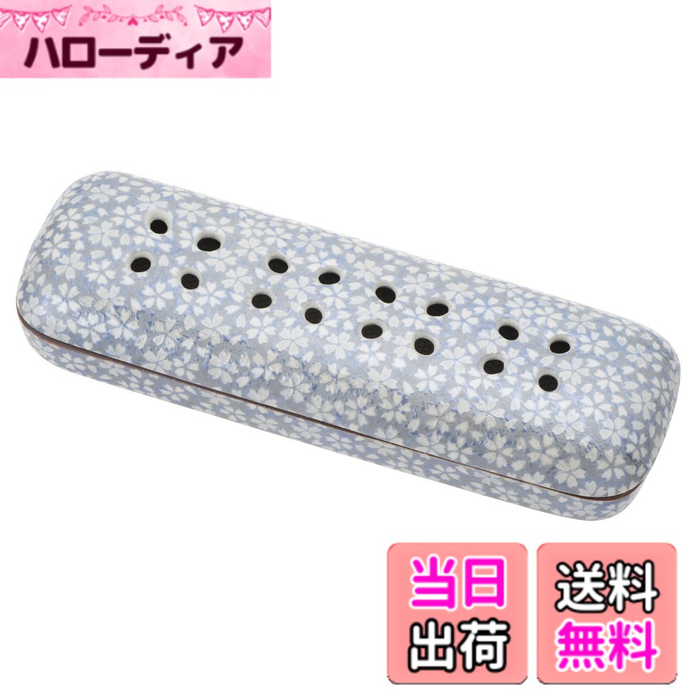 【貨物輸送無料】サンメニー 取り替えっこ用 網 小 寝かせる 線香皿 用 金属元素網 日本製 室内装飾に馴染む 今めかしい お 香 線香 焼香 はたご屋観念 仏具 今日このごろ仏壇 お仏壇 小 専用 お供え お焼香 線香立て インセンスホルダー 色：05) 桜小紋青色、大きさ：2) 大 6.5x19.8x高さ3.6糎
