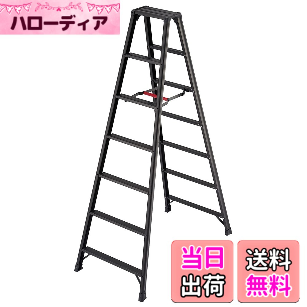 【送料無料】長谷川工業(Hasegawa) 専用脚立 脚軽 RZB 色：ブラック、サイズ：7段 (1.99m)