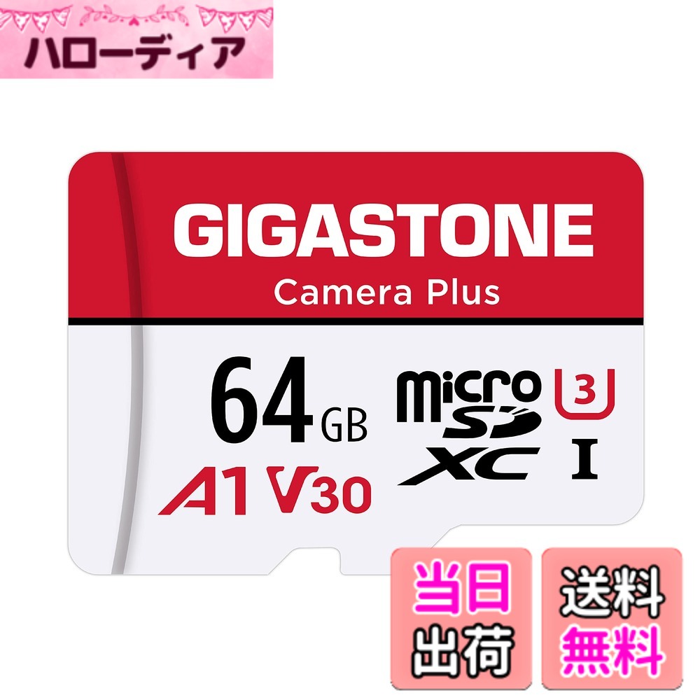 【貨物輸送無料】GIGASTONE マイクロsd歌留多 128-2-1 Core Group-Redwhite 色：64GB Camera Plus 1枚仕掛ける、大きさ：64GB Camera Plus 1枚仕掛ける