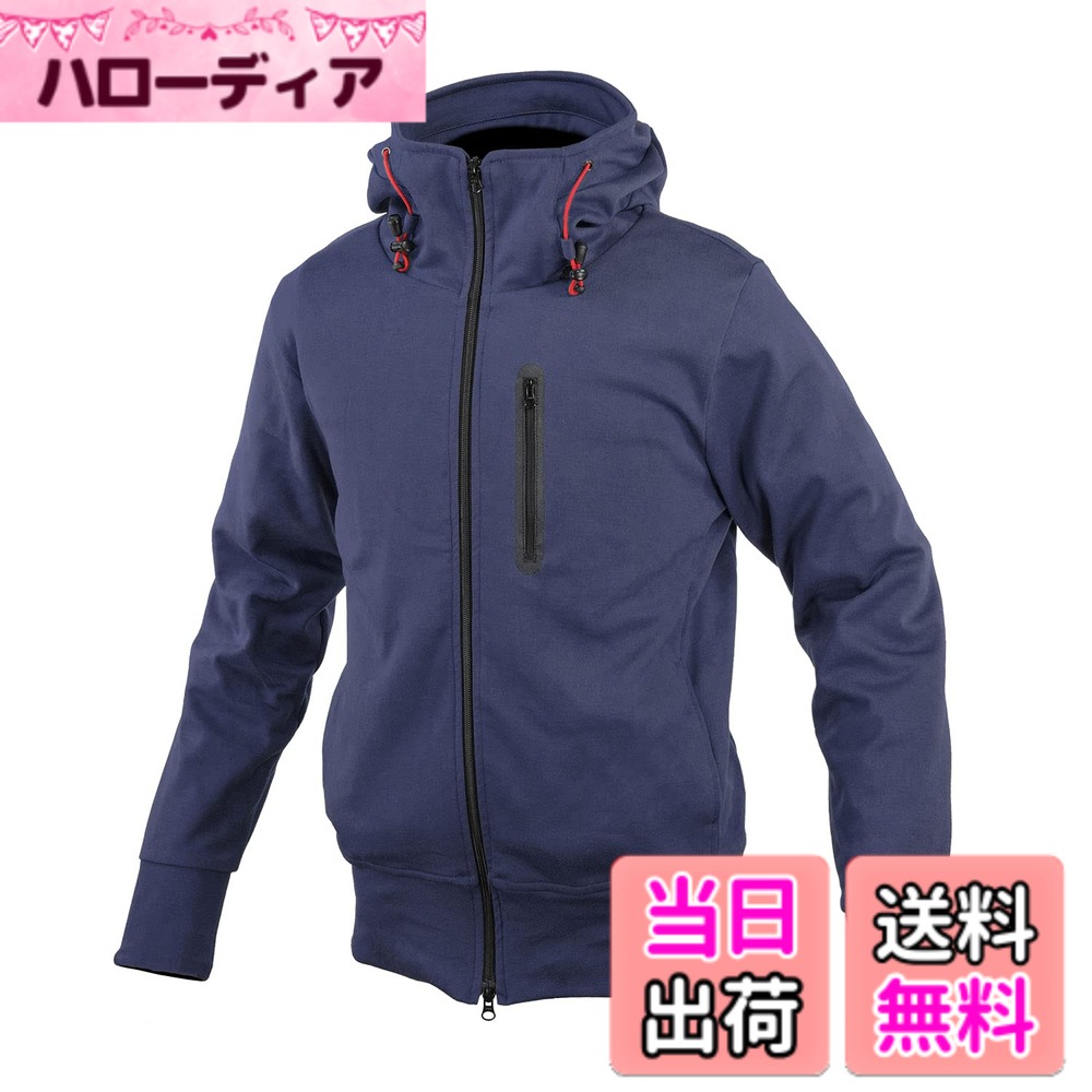 【送料無料】コミネ(KOMINE) バイク用 プロテクトKVパーカー JK-604 1290 秋冬春向け プロテクター CE規格レベル2 色：ネイビー、サイズ：2XL｜ハローディア店