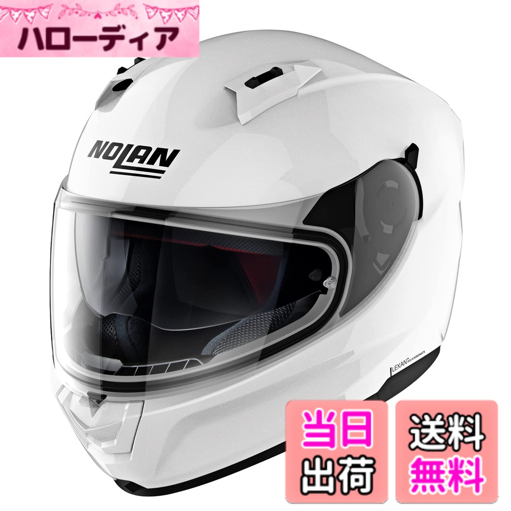【送料無料】【国内正規品】 NOLAN (ノーラン) バイク用 ヘルメット フルフェイス N60-6 色:ソリッド(メタルホワイト/5)、サイズ:S|ハローディア店