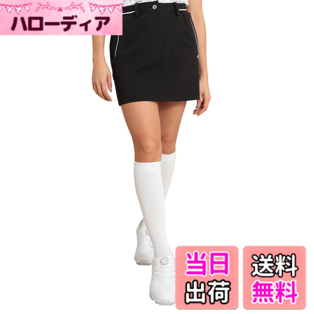 【貨物輸送無料】[キャロウェイ] レディース 撥水 スコート(第一義的・8WAY伸ばすこと) / ゴルフ / C24128200レディース 色：1010_黒いこと、大きさ：S