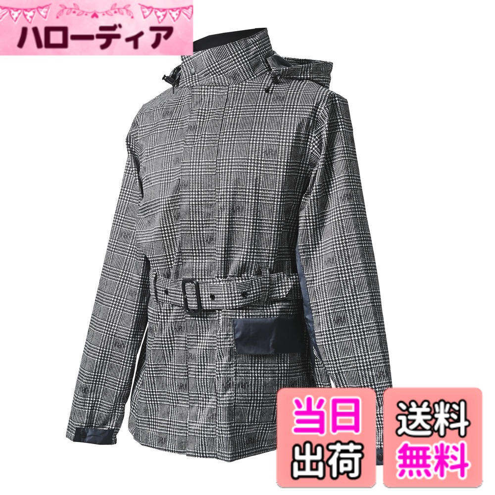 【送料無料】【RIDEZ(ライズ)】 レインウェア MCR05 スーツ 紳士 メンズ レディース バイク おしゃれ レインコート コンパクト 雨具 バイク用 耐水圧20000 軽量 色:チェック、サイズ:M|ハローディア店
