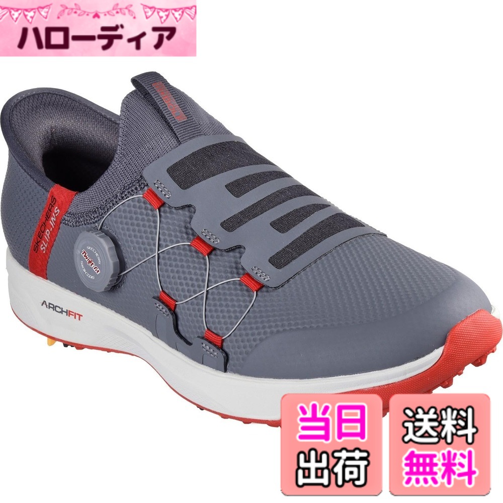【送料無料】[スケッチャーズ] ゴルフシューズ スリップインズ ゴー ゴルフ エリート GO GOLF ELITE VORTEX S-INS 214076-CCRD/メンズ 色：チャコールグレー、サイズ：25.5 cm｜ハローディア店