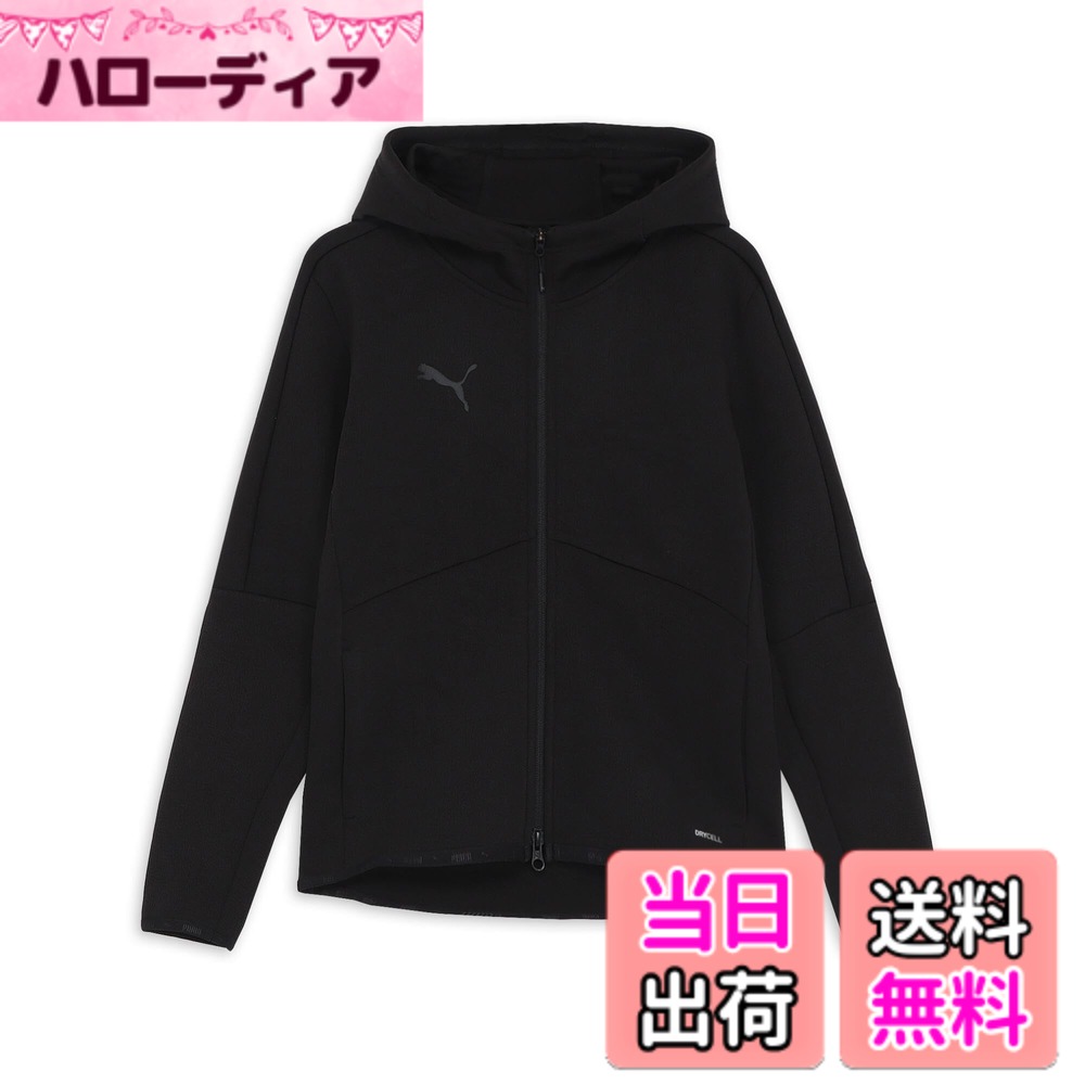【送料無料】PUMA(プーマ) サッカー フットボール 吸収速乾 パーカー フーディ—PUMAFTBL TRAVEL フーデットスウェット JKT 660131メンズ 色:25年秋冬カラー プーマ ブラック(03)、サイズ:S|ハローディア店