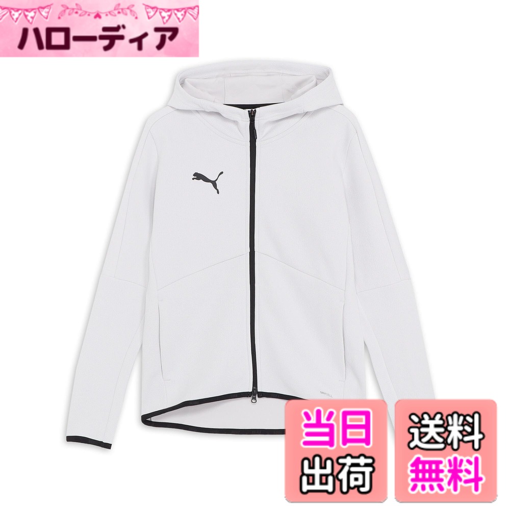 【送料無料】PUMA(プーマ) サッカー フットボール 吸収速乾 パーカー フーディ—PUMAFTBL TRAVEL フーデットスウェット JKT 660131メンズ 色:25年秋冬カラー フェザー グレー(33)、サイズ:M|ハローディア店