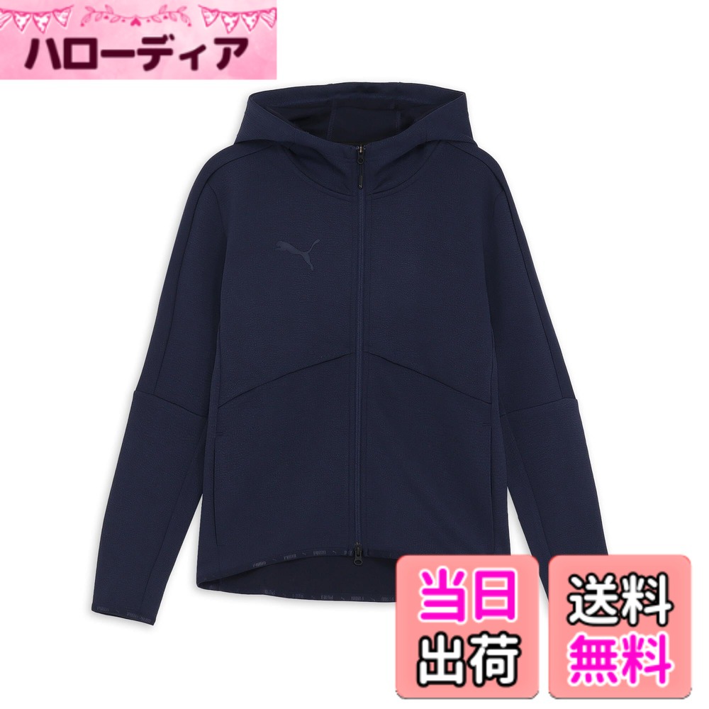 【送料無料】PUMA(プーマ) サッカー フットボール 吸収速乾 パーカー フーディ&mdash;PUMAFTBL TRAVEL フーデットスウェット JKT 660131メンズ 色：25年秋冬カラー プーマ ネイビー(06)、サイズ：L｜ハローディア店
