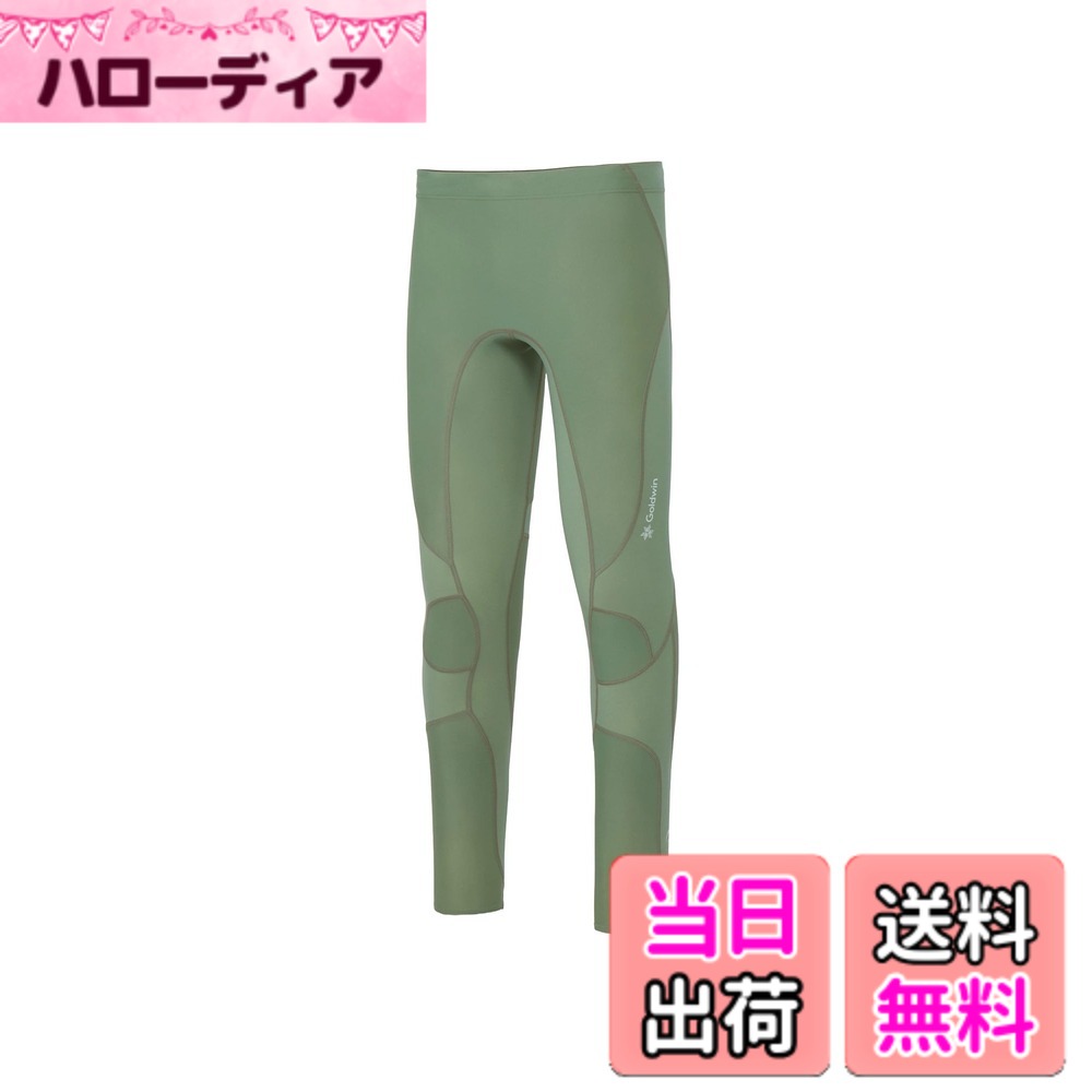 【送料無料】[Goldwin] ランニング 登山 トレイル サポートタイツ ロングタイツ ストレッチ 通気性 メンズ 色：MARINWOOD GREEN、サイズ：L｜ハローディア店 12,491円