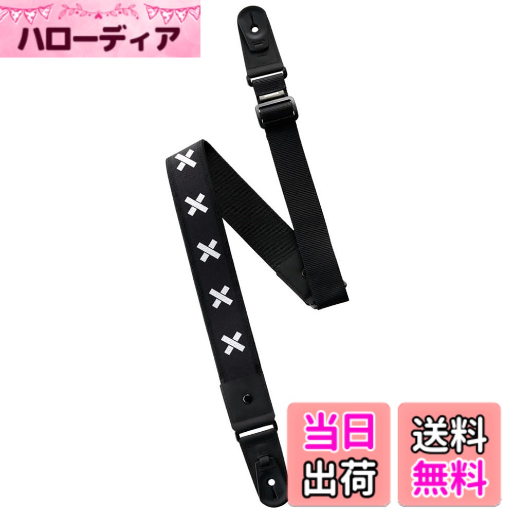 【送料無料】basiner ベイシナー ギターストラップ DURA STRAP VITALGRIP 色:White Cross|ハローディア店
