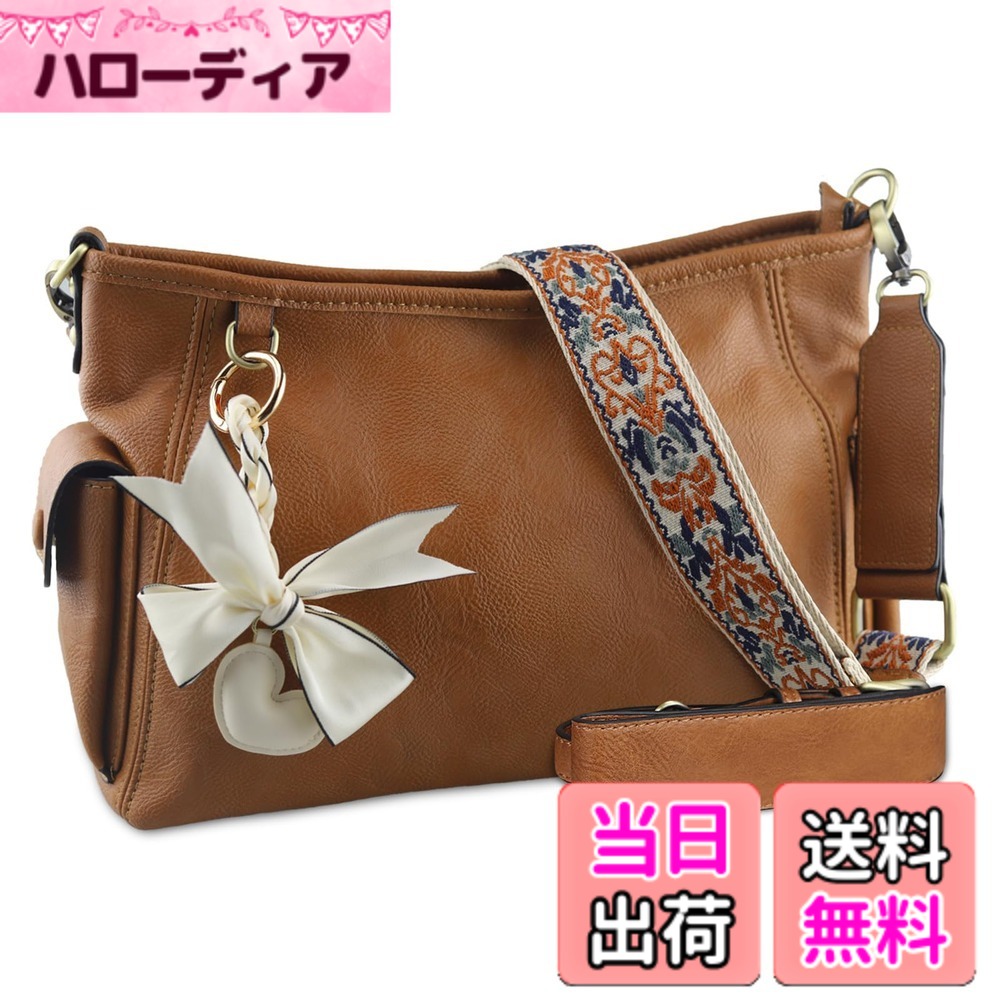 【送料無料】K I T A T U ショルダーバッグ レディース トートバッグ 斜め掛けバッグ ハンドバッグ 肩掛け カバン 斜めがけ 2way おしゃれ 大容量2 柔らかい シンプル カジュアル 手持ち 人気 通勤 色：キャメル、サイズ：M｜ハローディア店
