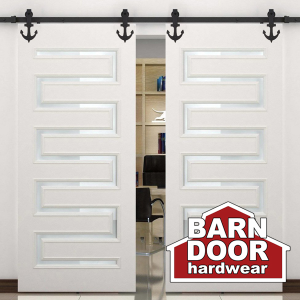 室内ドア バーンドア 1,830mm 6ft DIY アウトセット アンカー インテリア スライド デザイン トイレ トラック ドア レール