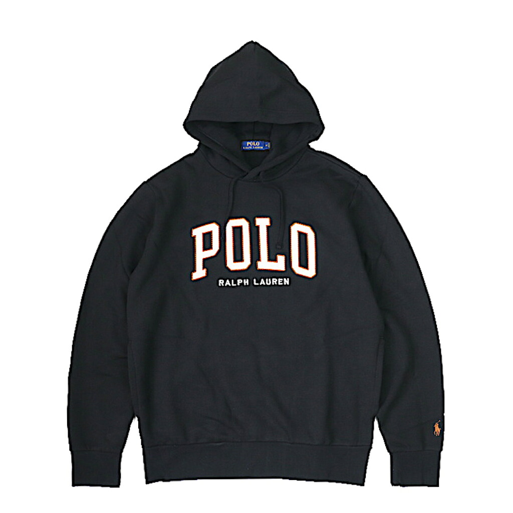 POLO RALPH LAUREN ポロ ラルフ・ローレン メンズ ロゴ エンブロイダリー フリース フーディ ブラック パーカー