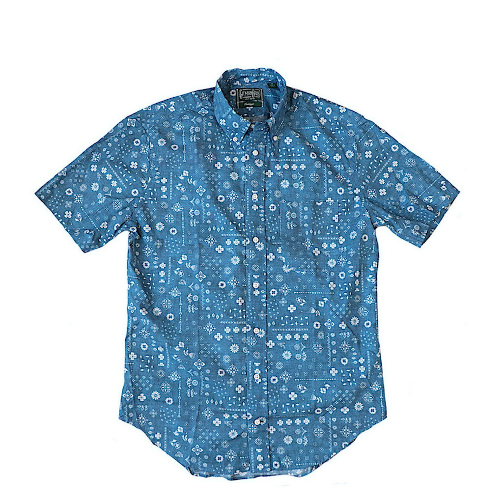 未使用 GITMAN VINTAGE ギットマン 総柄 半袖 リネンシャツ M GITMAN VINTAGE - ギットマンブラザーズ リネンシャツ 新品未