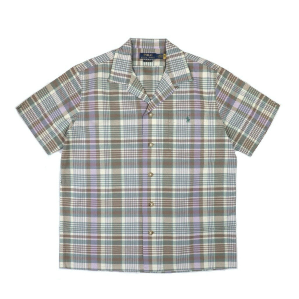 POLO RALPH LAUREN ポロ ラルフ・ローレン メンズ クラシック フィット プレイド オックスフォード キャンプカラー 半袖 シャツ　2026年 新入荷商品 16,632円