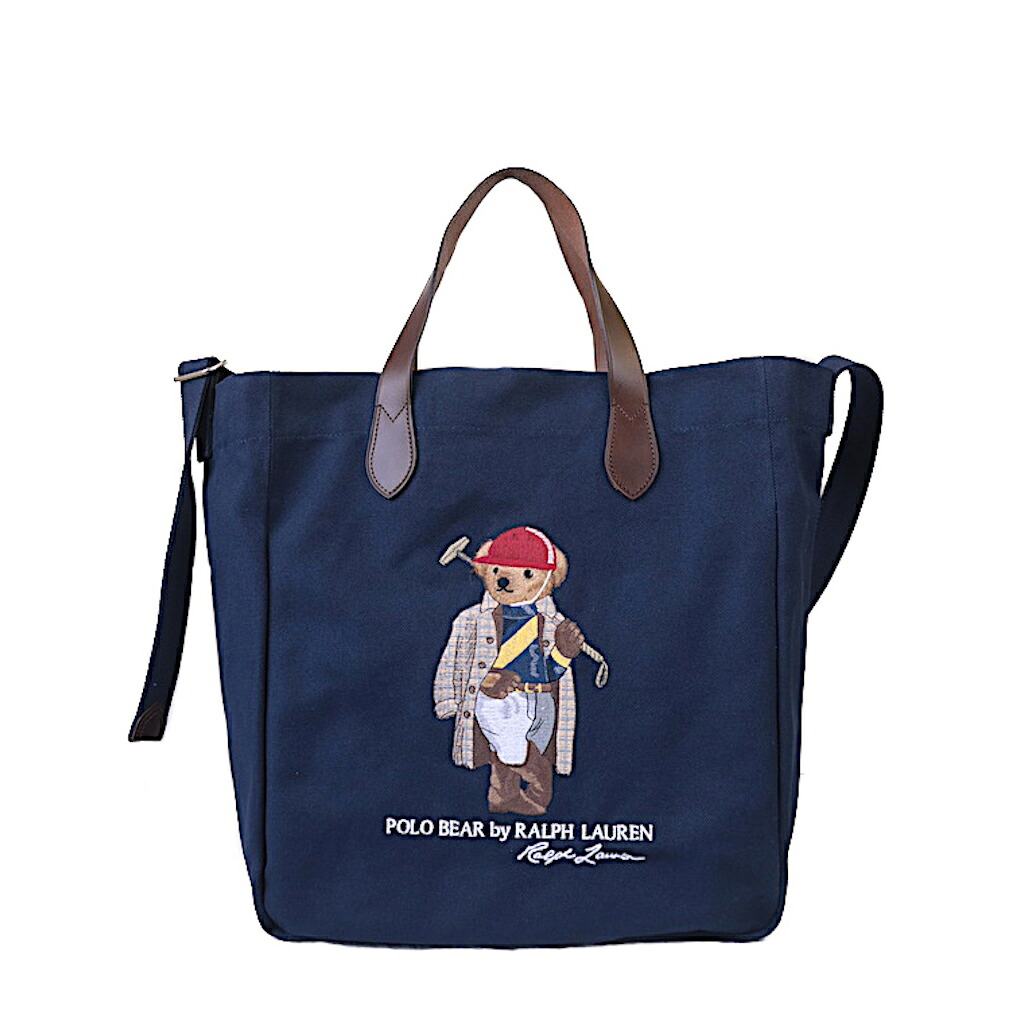 POLO RALPH LAUREN ポロ ラルフ ローレン ポロ ベア キャンバス トートバッグ 刺繍 男女兼用 ２ウェイ 2026年 春夏モデル