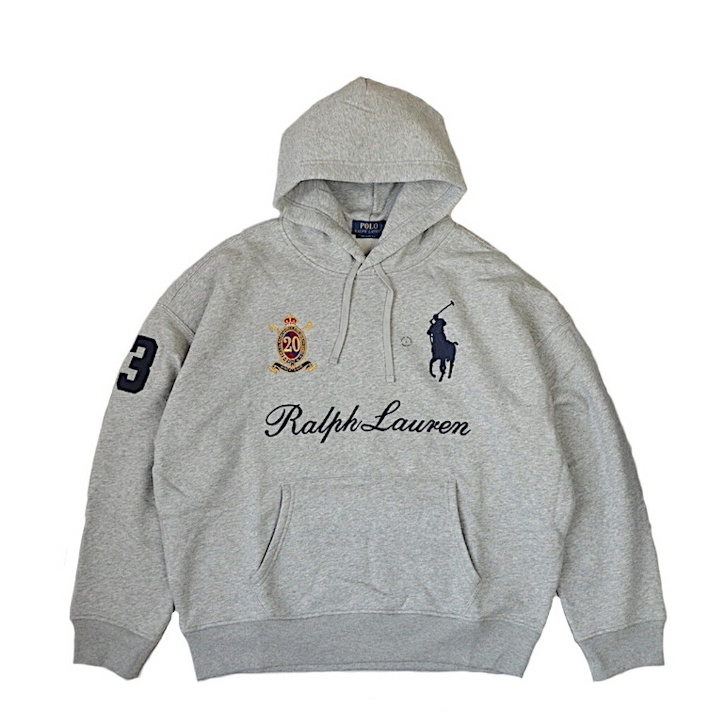 POLO RALPH LAUREN ポロ ラルフ・ローレン メンズ BIG PONY 20TH アニバサリー フーディ記念モデル グレー リラックスフィット ヘビーウエイト